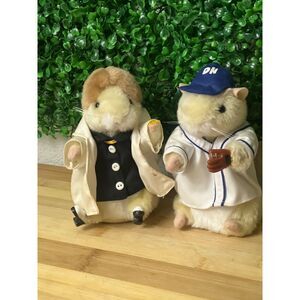 Vintage 2002 Gemmy Dancing Hamster Lot Of 2 Disco Don & Teddy Ball Game W/ Tag